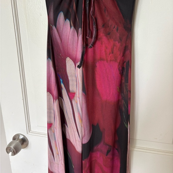 ASOS Black and Pink Floral Maxi Dress - Picture 4 of 7